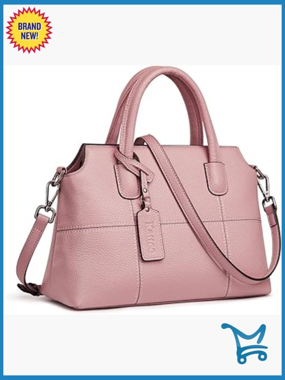 Genuine Leather Hobo Satchel Shoulder Crossbody Bag with Removable Strap